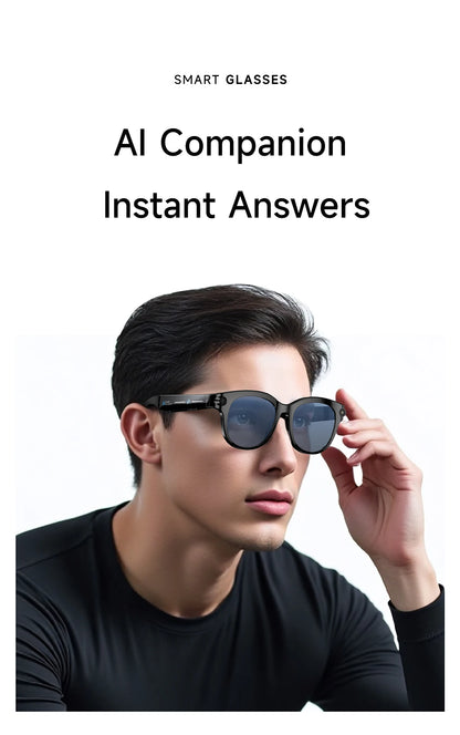 2026 AI Smart Glasses AI Translation Sunglasses Bluetooth Calling Music Player Camera Control Anti-blue Light Glasses  Men Women
