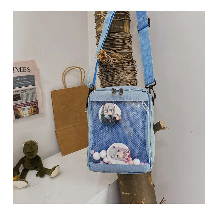 Female Ita Crossbody Bag Womens Transparent Messenger Bag Girls Cute-Lolita Shoulder Bags Teens Fashion Satchels Bag Ins