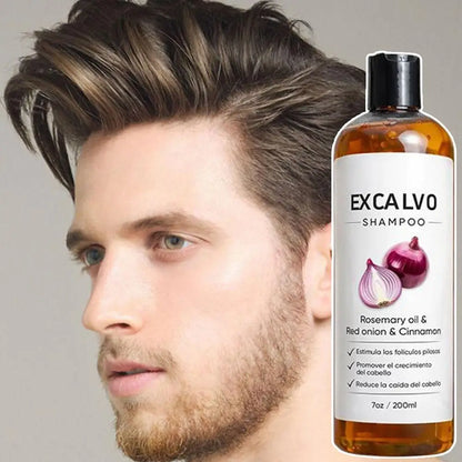 Rosemary Red Onion Shampoo 200ml Men's Thickening Nourishing Moisturizing Hair Care Oil-control for Dry Damaged Hair Daily Use