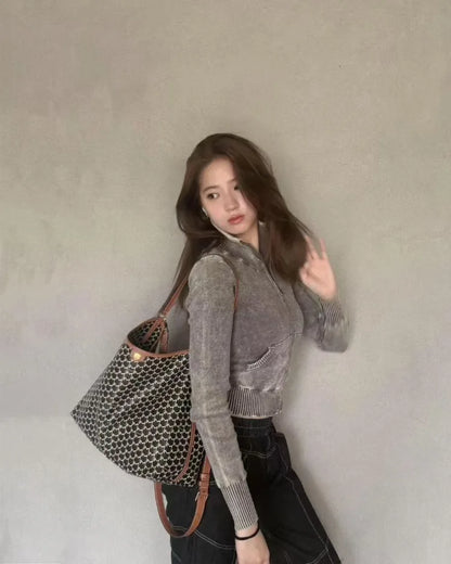 Designer Hobo Bags For Women Luxury Brand High Quality Monogram Canvas Smooth Leather Handle Large Capacity Elegant Shoulder Bag