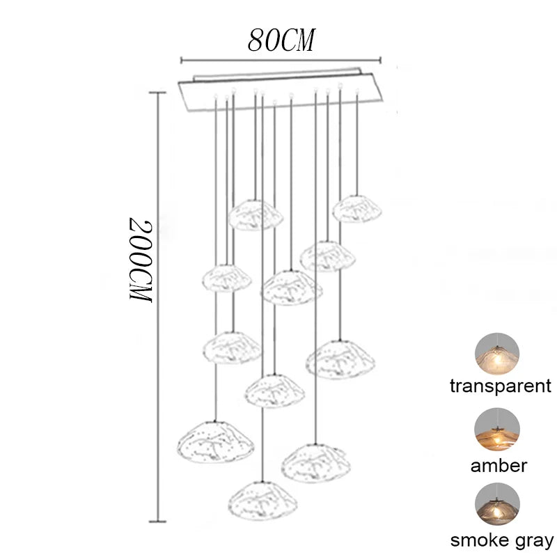 Modern Stair chandelier Pendant lights indoor lighting Ceiling lamp hanging light led Chandeliers for living room indoor lightin