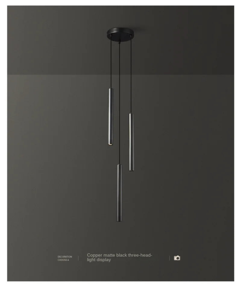 Minimalist Bedside Pendant Lamp Bedroom Spotlight Restaurant Bar Kitchen Dining Hall Island Platform Lights Hanging Lighting Led