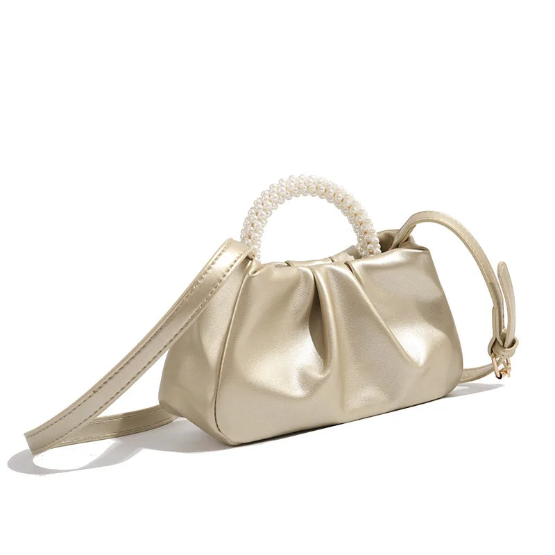 Fashion Pearl Handle Women Dinner Clutch Purse Handbags Luxury Design Ladies Square Shoulder Bags Female Small Messenger Bag