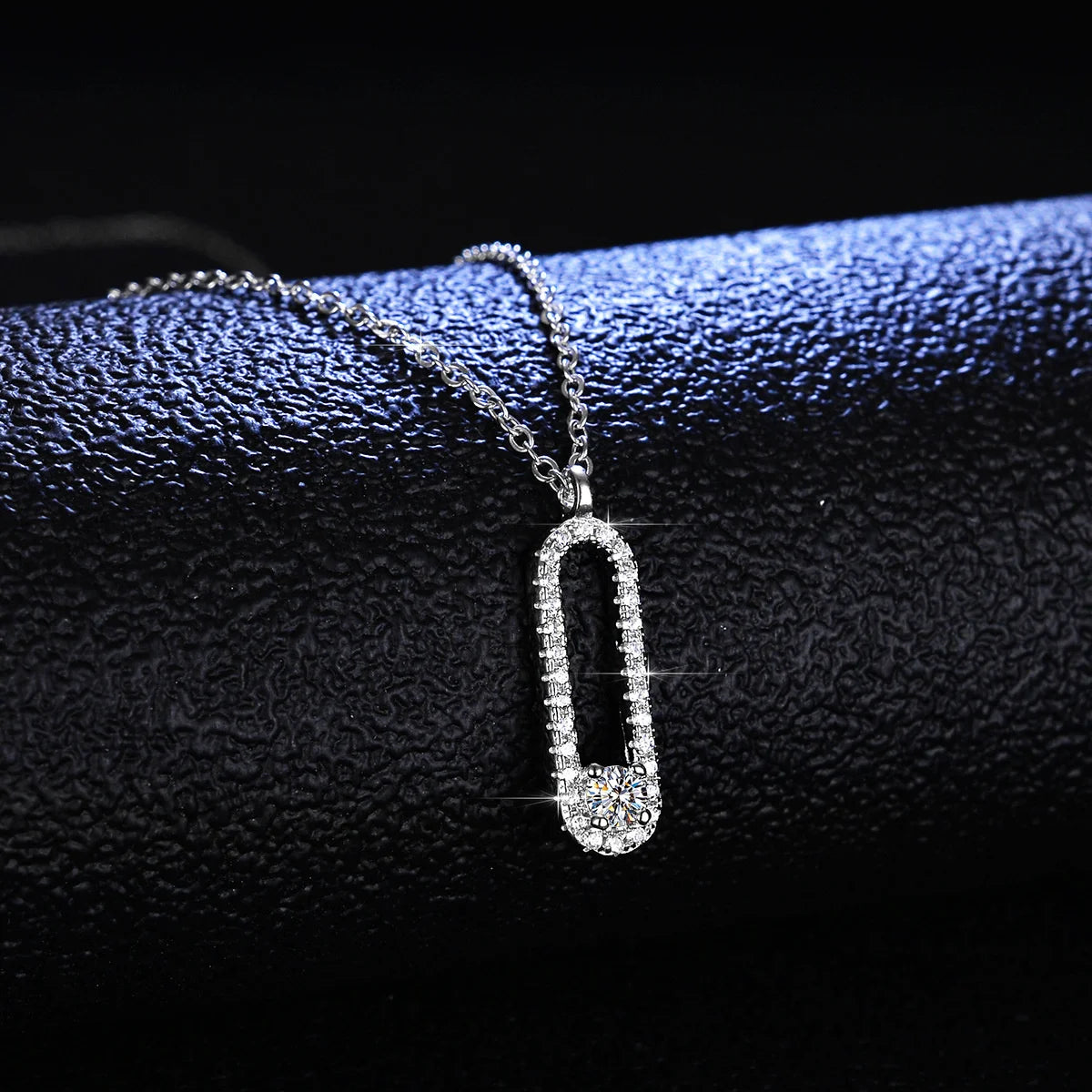 3MM 18K White Gold Plate Full Moissanite Necklace for Women Sparkling 925 Sterling Silver Pendant Birthday Gift Wholesale