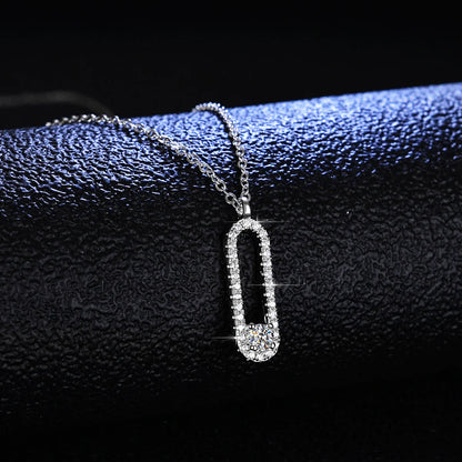 3MM 18K White Gold Plate Full Moissanite Necklace for Women Sparkling 925 Sterling Silver Pendant Birthday Gift Wholesale