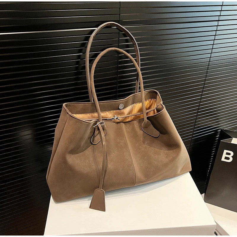 Vintage Casual Tote Bag New Large-capacity Handbag Europe America Popular Hot Selling Underarm Bag High-quality Pu Commuter Bags