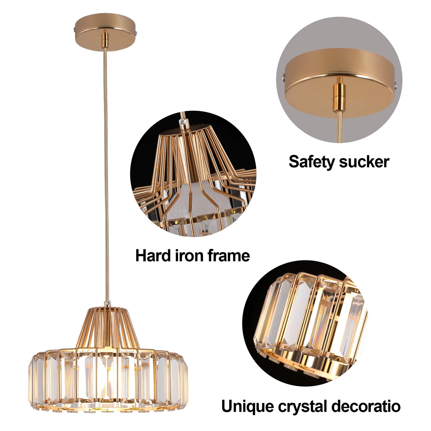 Crystal Pendant Lights Indoor Bedroom Ceiling Chandeliers Lamps Nordic Loft Loby Hanging Light Fixture Hotel Hall Decor Led Lamp