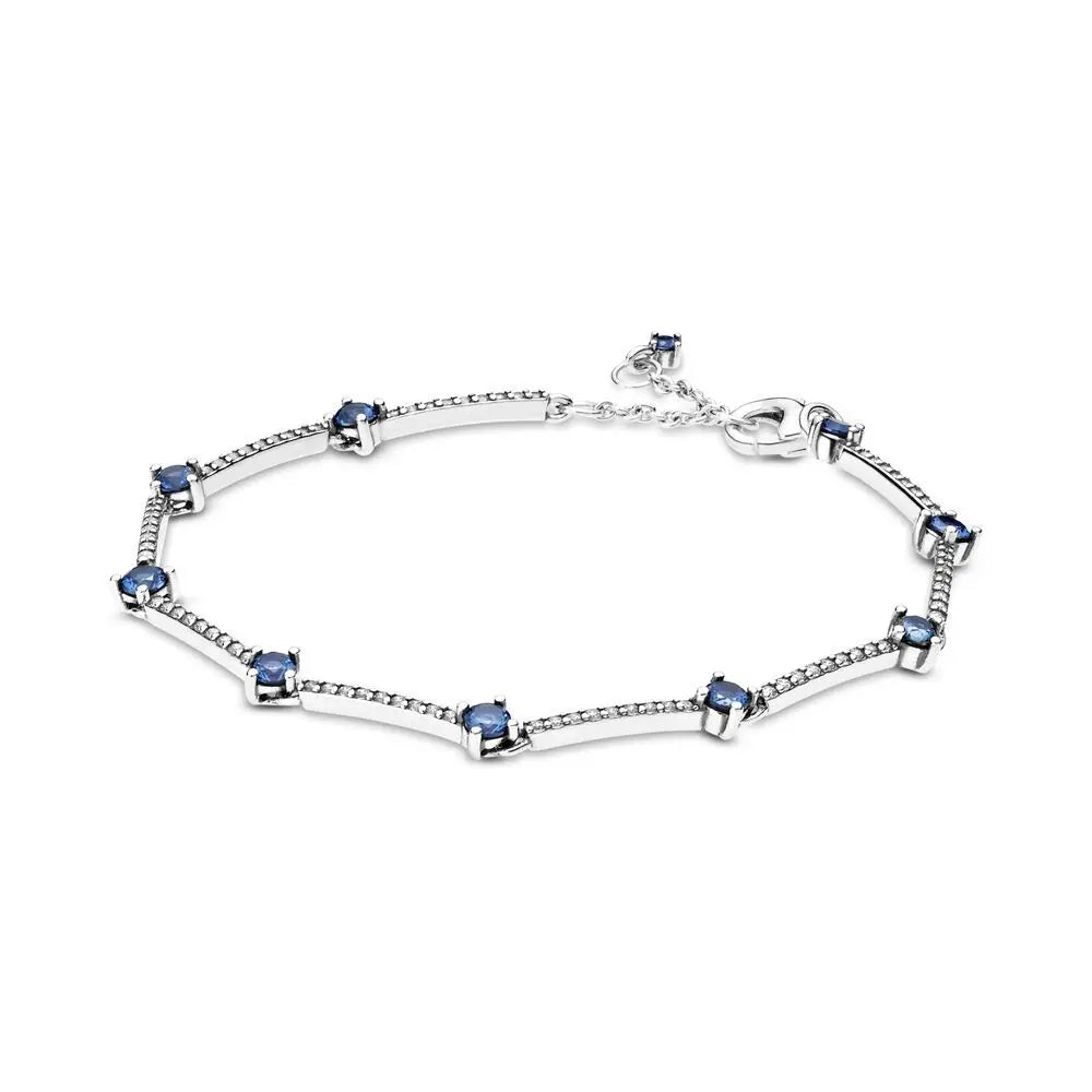 2026 New 100% 925 Sterling  Silver Sparkling Hidden Full Zircon Luxury Charm Bracelet for Women DIY Exquisite Decoration Jewelry