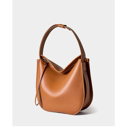 Women's Genuine Grade Cow Leather Bag Luxury Designer Ladies Shoulder Crossbody Purse Bag Female Cowhide Large Capacity Tote Bag