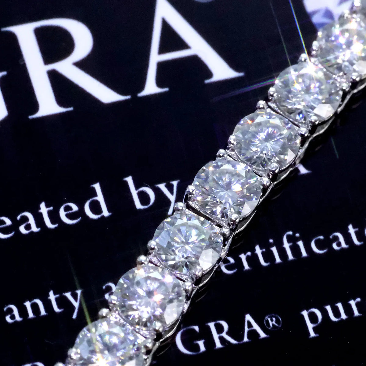 Luxur Jewelry 925 VVS 2/3/4/5MM Width Moissanite Tennis Necklace Pass Diamond Test Bling Iced Sterling Silver Chain with Gra