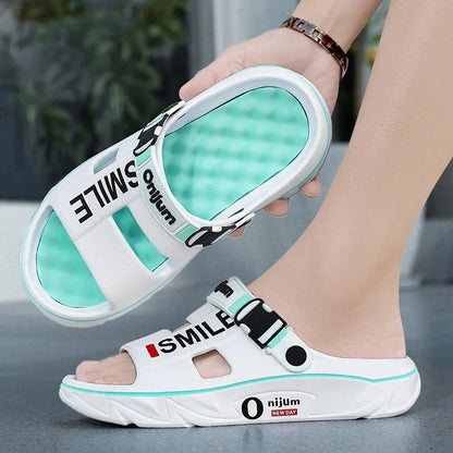 Summer Men's Massage Slippers Indoor Outdoor Sandals Beach Comfortable Soft Slides Clogs Casual Shoes Men Women Home Slippers