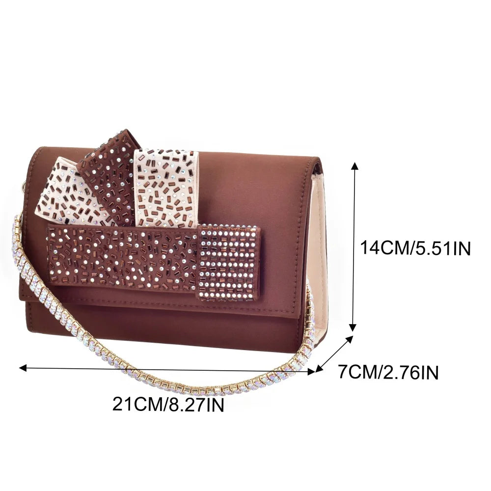 Italian Wedding Matching Shoes and Bags Decorated with Rhinestone African Shoes and Bags Matching Set Ladies Shoes Luxury