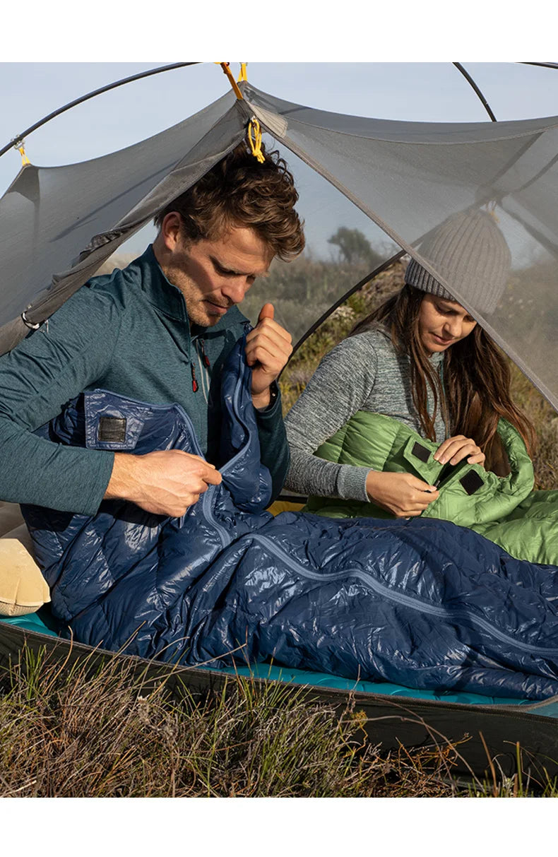 Naturehike Ultralight Backpacking Duck Down Sleeping Bag for Adults Warm Splicable Double Quilt 2 Person Sleeping Bags for Hiking Camping 3 Seasons