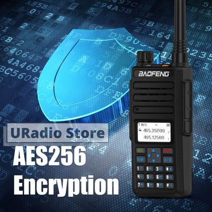 Baofeng DM-1801 DMR Digital Walkie Talkie Radio AES256 Man Down Seamless Roaming SMS Customizable Side Button Dual Band DR-1801
