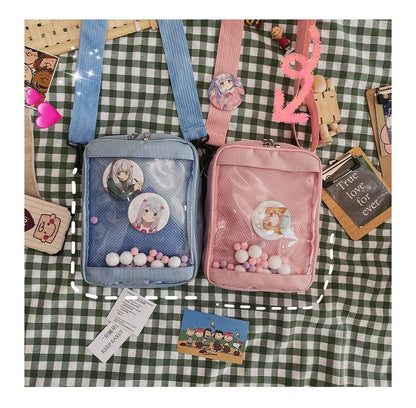 Female Ita Crossbody Bag Womens Transparent Messenger Bag Girls Cute-Lolita Shoulder Bags Teens Fashion Satchels Bag Ins
