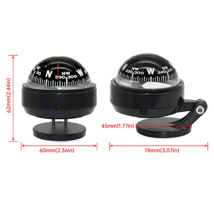 Compass Car Dashboard Dash Mounted Navigation Compass Boat Compass Navigation Tools Navigating Tools Sailing Tool for Outdoor