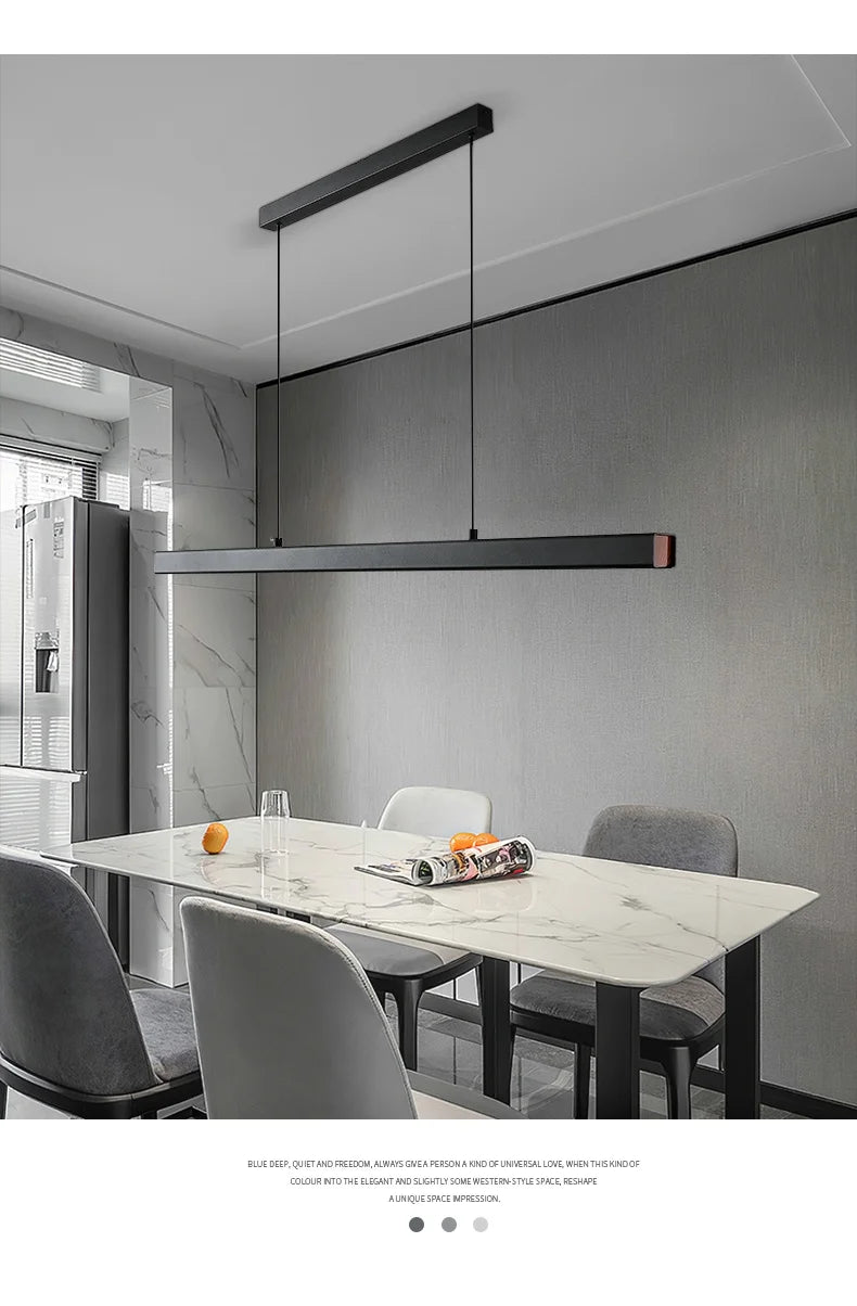 Dining room chandelier Nordic modern lamp dining table bar lamp restaurant lights kitchen lights office company led strip lamps