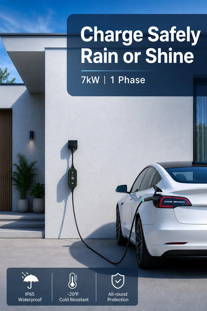 EVESLink 7KW Type2 Portable Electric Vehicle Charging GBT 32A 1Phase Car Fast Charger with 5M Cable for EV Cars