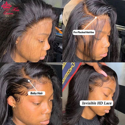 Queen Hair Body Wave True HD Lace 13x6 Lace Front Wig Brazilian Virgin Human Raw Hair For Woman Invisible Best Lace Frontal Wigs
