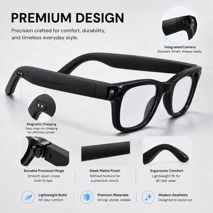 2026 Smart Glasses With AI Voice Assistant AI Voice Wake Up AI Photo Recognition New Intelligent Q&A Interactive Eyewear