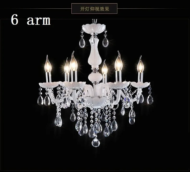 Vintage Elegant Ceiling Lamps Crystal Lustre Chandelier Living Room Dining Table Light Led Hanging Chandelier Home Appliance