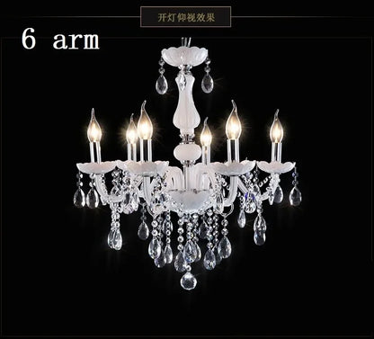 Vintage Elegant Ceiling Lamps Crystal Lustre Chandelier Living Room Dining Table Light Led Hanging Chandelier Home Appliance