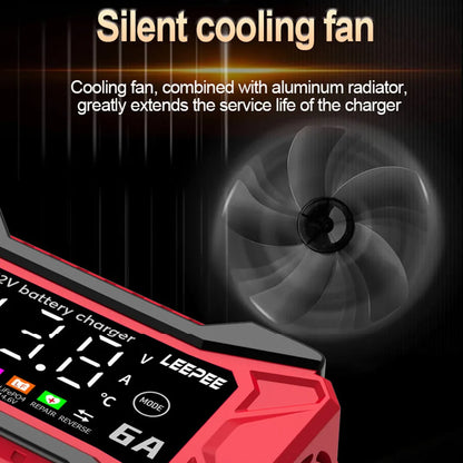 Intelligent Car Battery Charger Full Automatic Smart Battery Charging Fast Power Charging Pulse Repair Tools  Digital LCD Display For SUV Motorcycle Truck RV