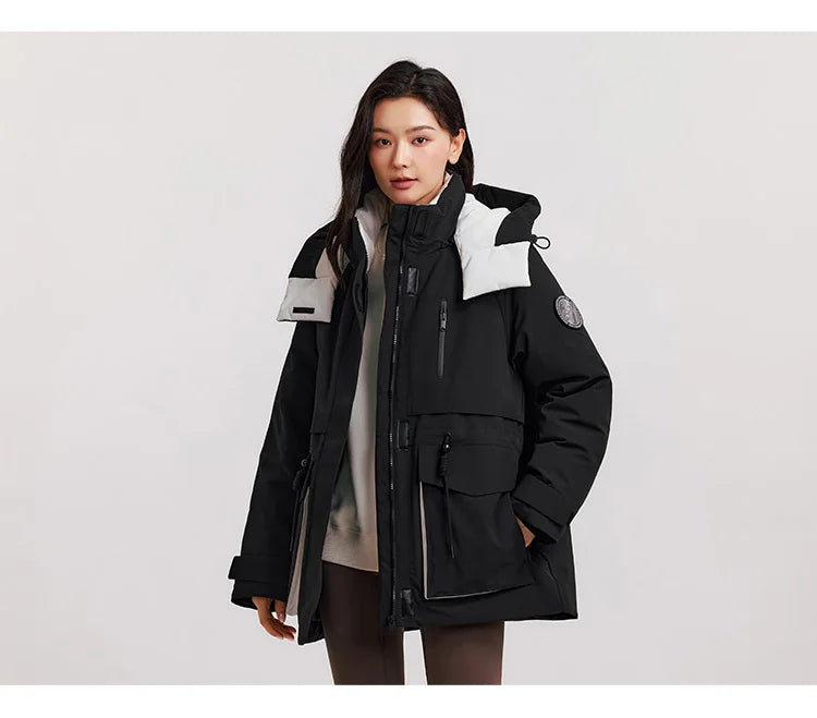 Semir Down Jacket Women Mid-Length Waterproof Oil-proof Stain-proof 2026 New Winter Clothing Coat Women