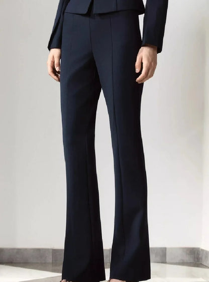 Womenn's 2 Piece Outfits Lapel Flare Long Sleeve Peplum Top High Waist Flared Pants Set Office Matching Suit Lady Cozy Wear Set