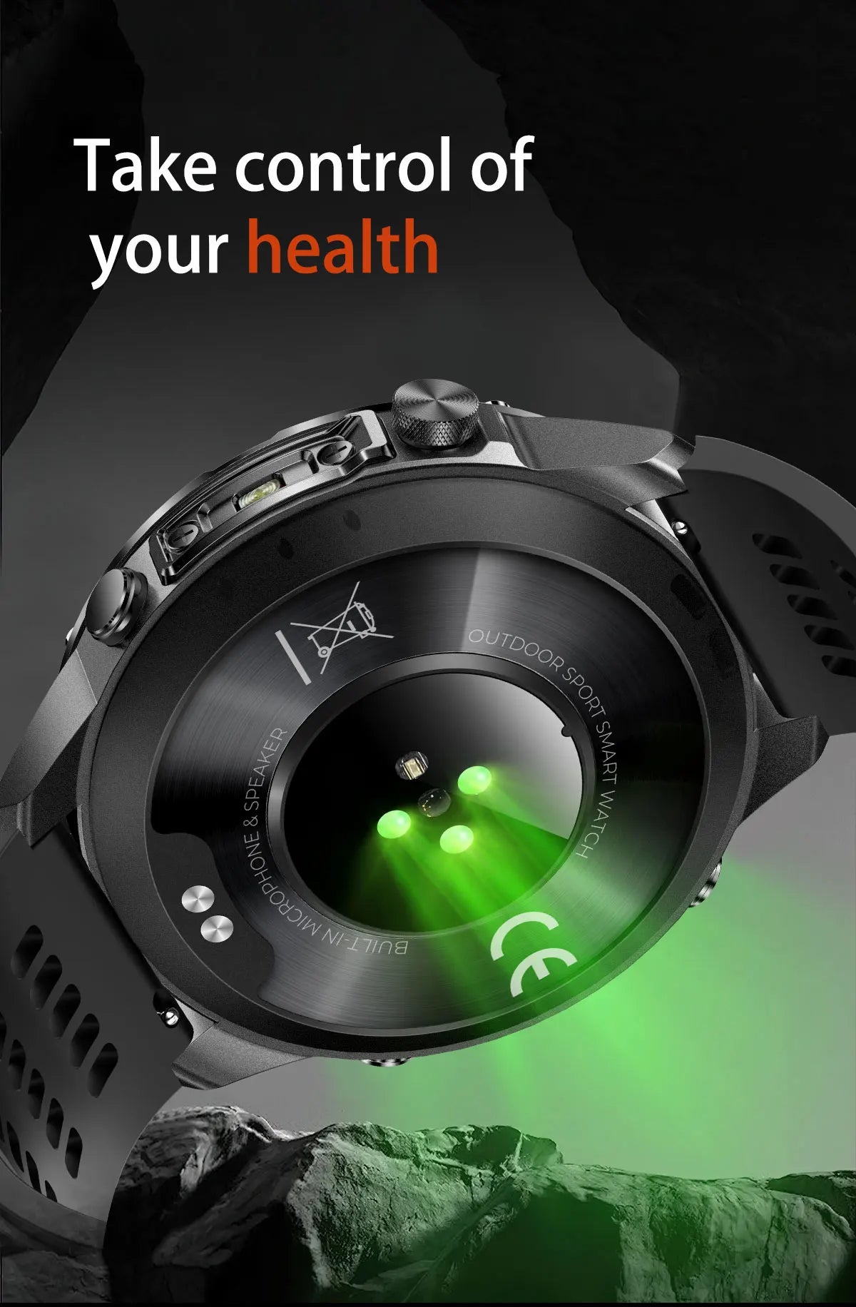 2026New Military Tank GPS SmartWatch Offline Map 10ATM Swim 2GB RAM Music Altitude Compass Bt Call Fitness Sports Smartwatch Men