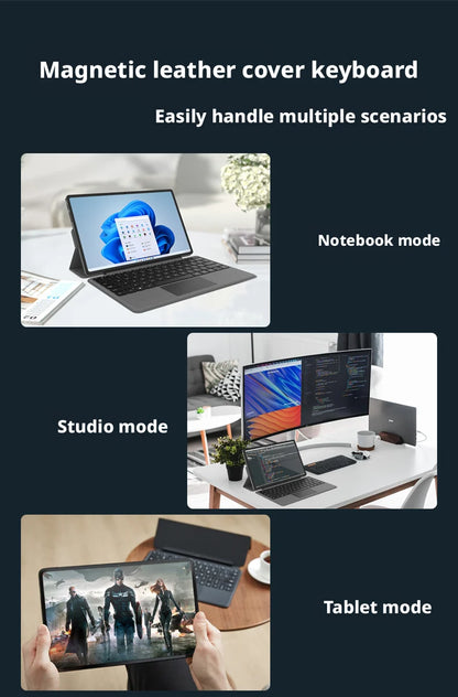 2026 New Pad v12Pro 2-in-1 Laptop Tablet 11.9" 12th Intel CPU N95 DDR5 FHD 2000*1200 16:9 3850mAh Windows 11 Mini Notebook