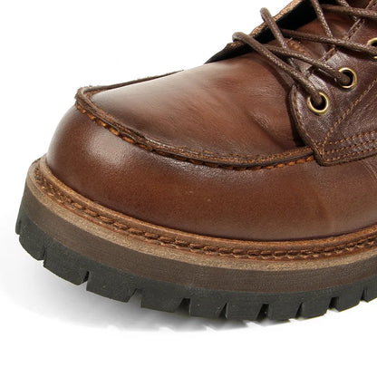 Vintage Work Boots Men's Winter High-top Leather Boots Men Mid-top Short Boots
