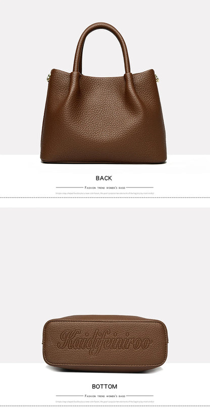 Women Soft Leather Top-Handle Bags Luxury Designer Handbag Solid Color Ladies Shoulder Crossbody Bag And Purse Commuting Sac
