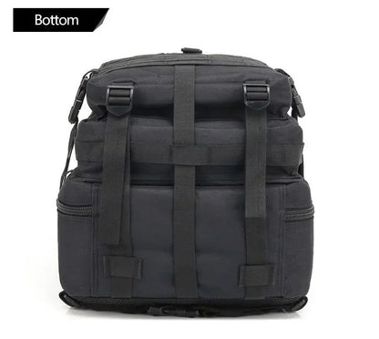 45L Tactical Fishing Backpack Molle Water Resistant Outdoor Tackle Bag Large Capacity Storage Camping Hiking Travel Rucksack Trekking Men Women Anglers Fishermen Rod Reel Gear Durable Multi Pocket Wear Resistant Lake River Se