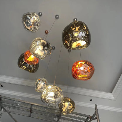 Nordic LED Pendant Lights Creative Restaurant Living Room Bedside Loft Indoor Chandelier Decoration Glass Hanging Light Fixture