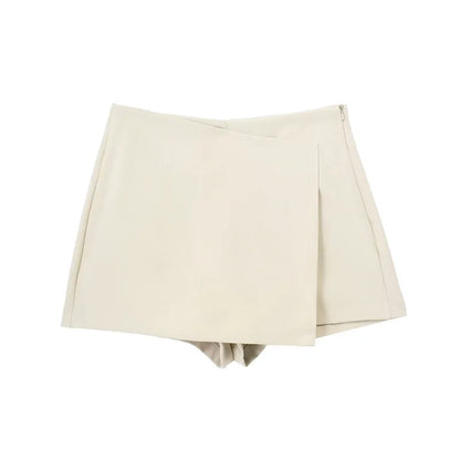 HXAO Shorts Women 2024 Black White Mini shorts Women's Shorts High waist Micro Casual Skirt Shorts Asymmetric Shorts Skirt Mujer