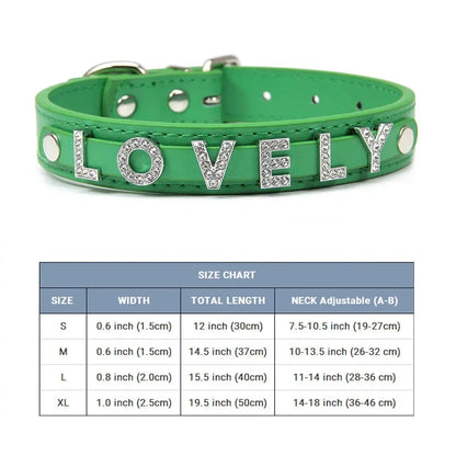 (Free Bling Rhinestone Letter)Custom Pet Cat Dog Collar Leather Puppy Collars For Small Medium Dogs Target Personalized Id Name