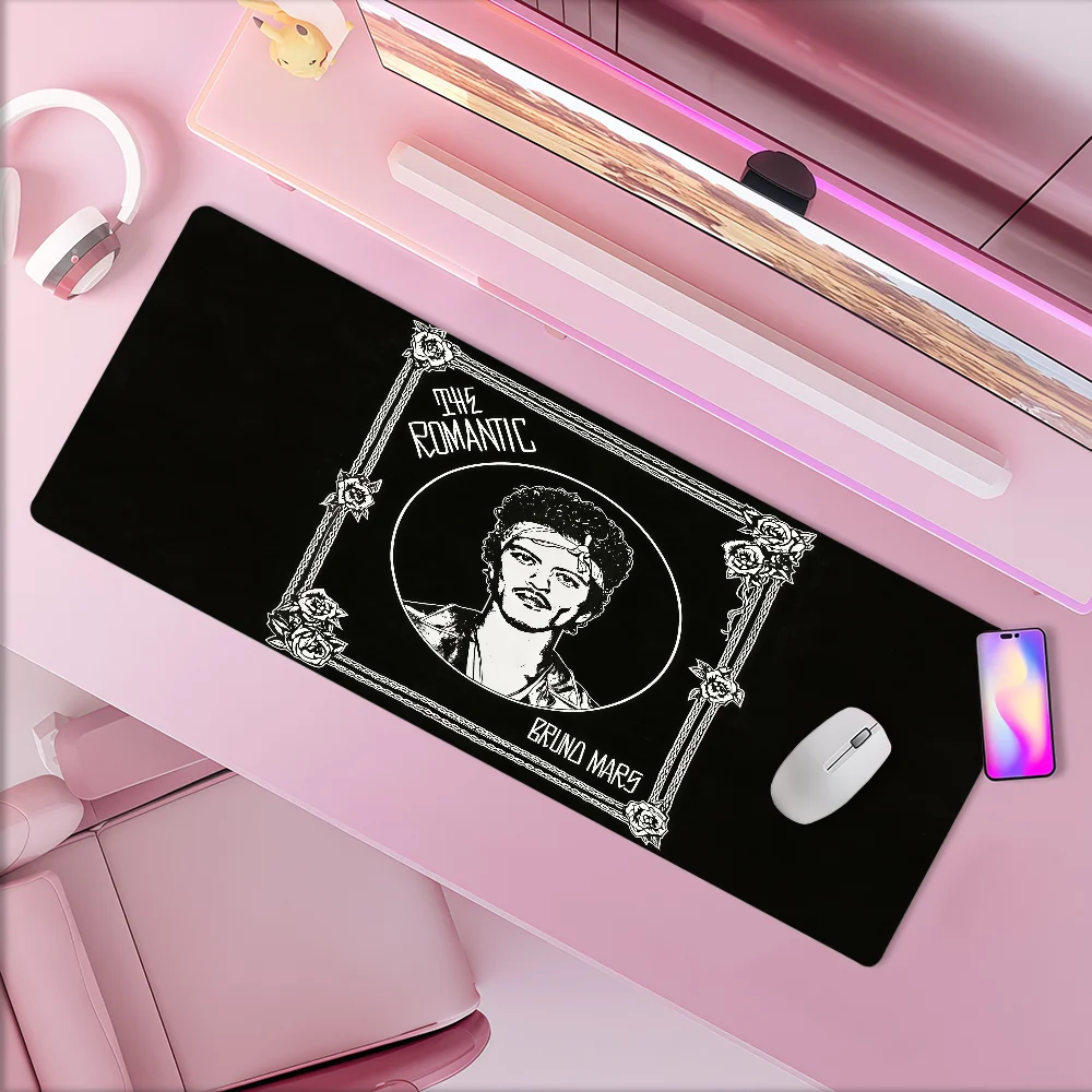 Singer B-Bruno Mars Mouse Pad Large Non-slip Lockedge Desktop Computer Desk Mat Keyboard Writing MousePad Office Gamer Student