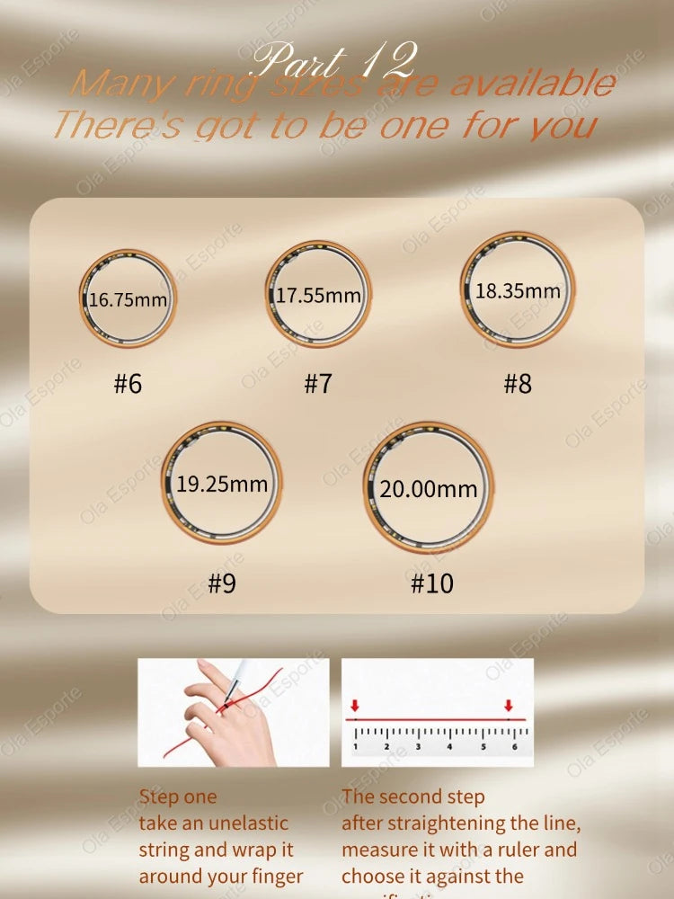 2026 New Smart Ring Women Heart Rate, Blood Oxygen, Blood Pressure and Sleep Monitoring, Smartring Men Multiple-sport Modes Ring