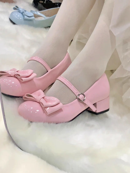 Women Lolita Shoes Round Toe Women Flats Cross Straps Bow Cute Pumps Girls Princess Party Shoes Trend Luxury Mary Jane Shoes