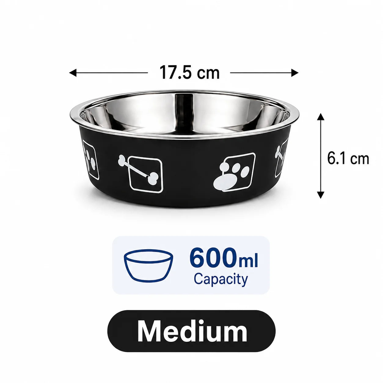 Stainless Steel Pet Bowl Thickened Anti Slip Dog Food Bowl Anti Knock Over Water Basin Pet Feeder for Cats Dogs