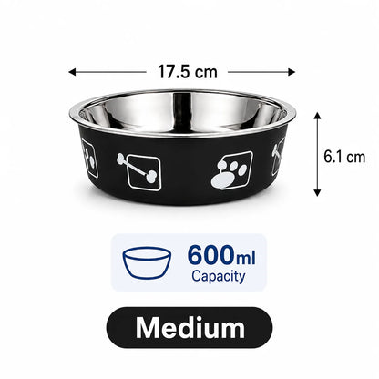 Stainless Steel Pet Bowl Thickened Anti Slip Dog Food Bowl Anti Knock Over Water Basin Pet Feeder for Cats Dogs