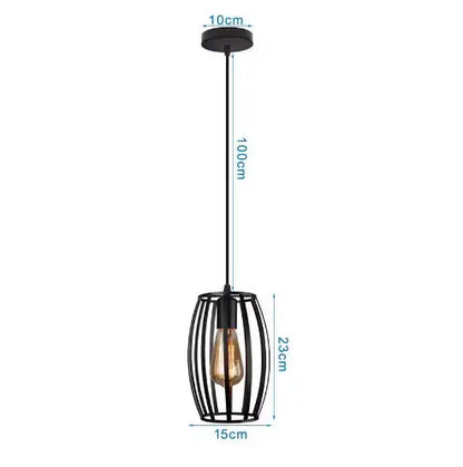 Vintage Pendant Lamp Iron Frame Ceiling Lighting Paint Restaurant Teahouse Chandelier Indoor Wrought Metal Modern Pendant Lights