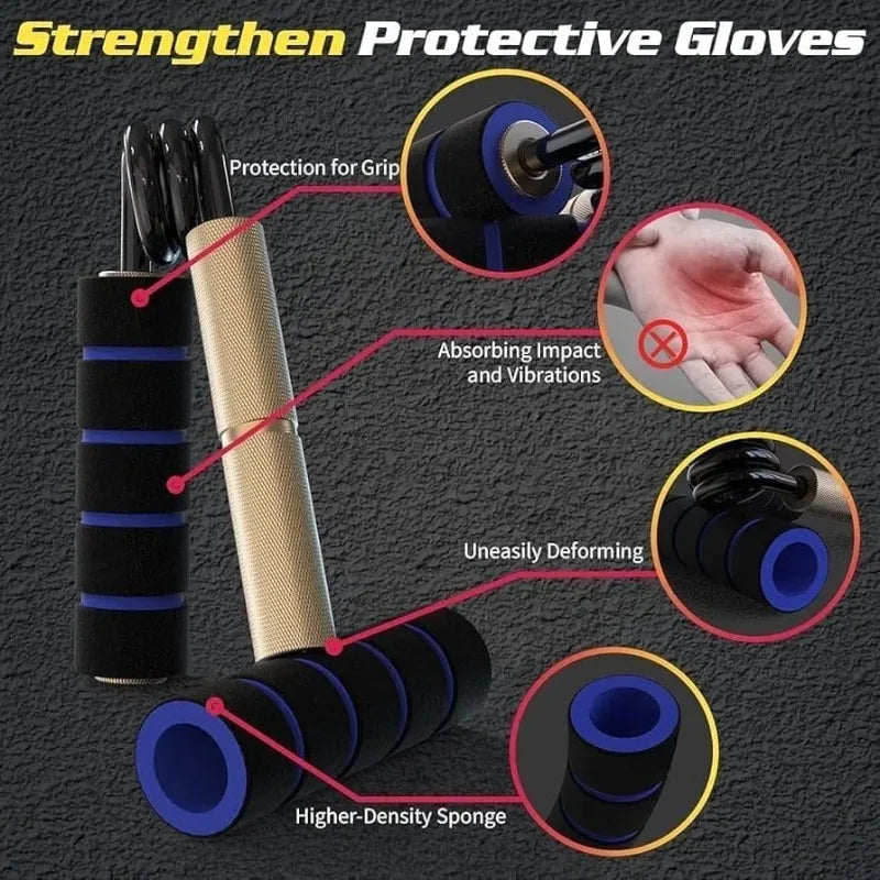 1PCS 50-350LB Metal Hand Gripper Strengthener Finger Exerciser Grip Strength Muscle Arms Trainer Recovery Wrist Gym Equipment