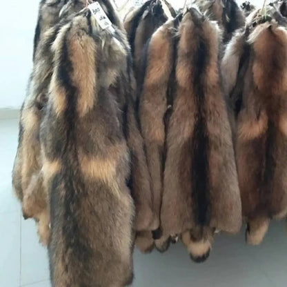 Animal fur pelts real Raccoon dog fur skins high quality Chinese raccoon skin fur