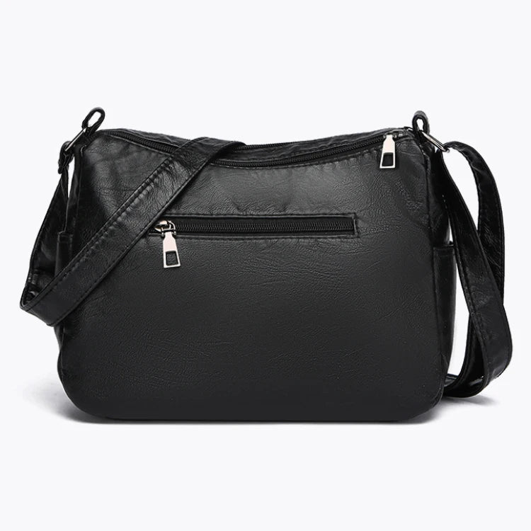 Women's Crossbody Bag, Synthetic Leather Shoulder Bag with Adjustable Shoulder Straps, Lightweight Multi Pocket Bag with Zipper