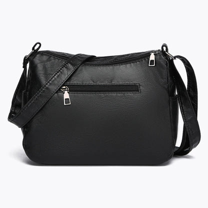 Women's Crossbody Bag, Synthetic Leather Shoulder Bag with Adjustable Shoulder Straps, Lightweight Multi Pocket Bag with Zipper