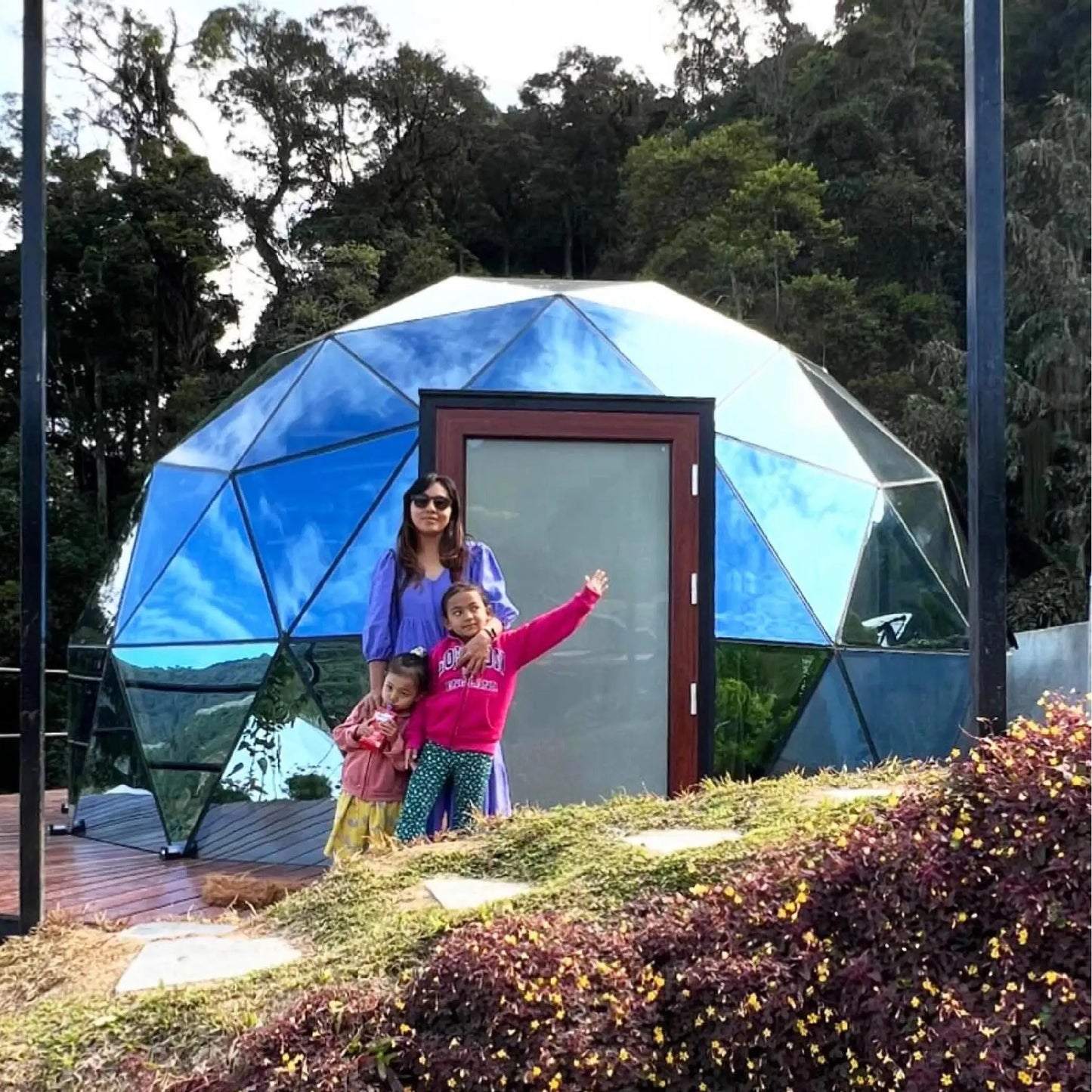 Customized Luxury Glass Dome Tent Transparent Geodesic Dome House Aluminum Frame Outdoor Resort Hotel Glamping Camping