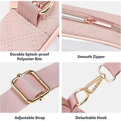 Transparent PVC Crossbody Bag Ladies Jelly Square Shoulder Messenger Bag Waterproof Cosmetic Bag Female Phone Purse for Travel