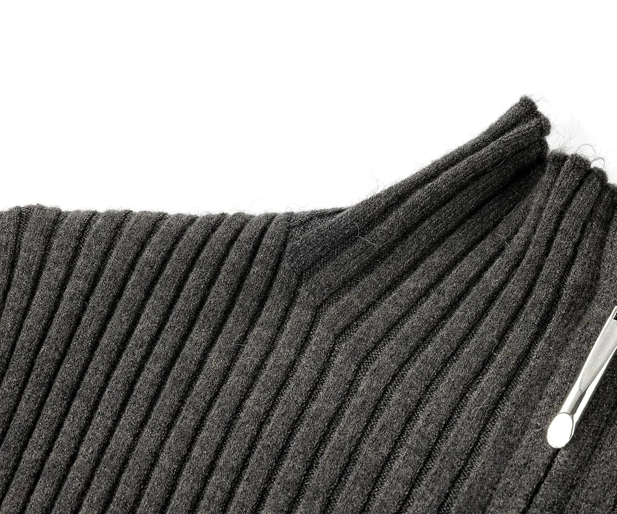 2026 Women's Autumn Winter Knit Cardigan Versatile Office Slim Flattering Cropped Zip-Up Sweater Korean Long Sleeve Outerwear